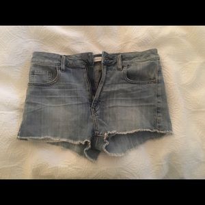 Aritzia Talula High Waisted Denim Shorts